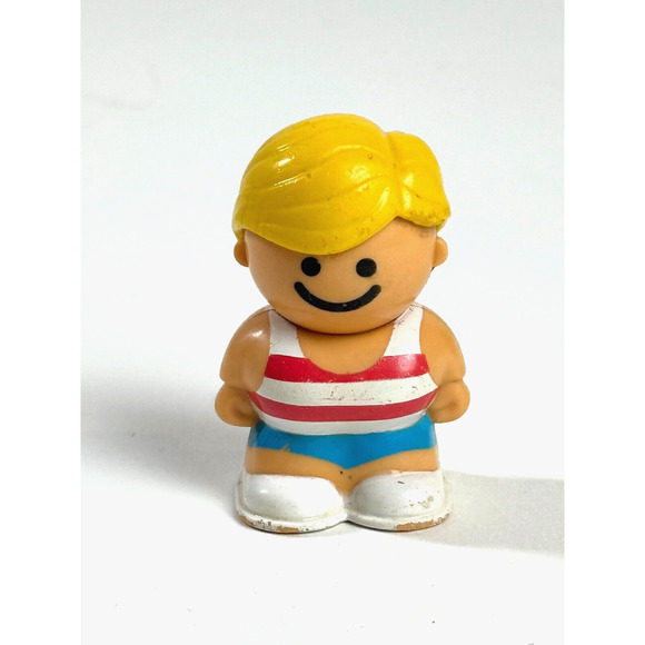Vintage Tonka Mightys Little People 2.25" Figure Beach Boy 1987 Bandai - Picture 1 of 4